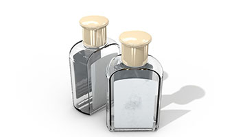 矩形化妆品透明小玻璃瓶
